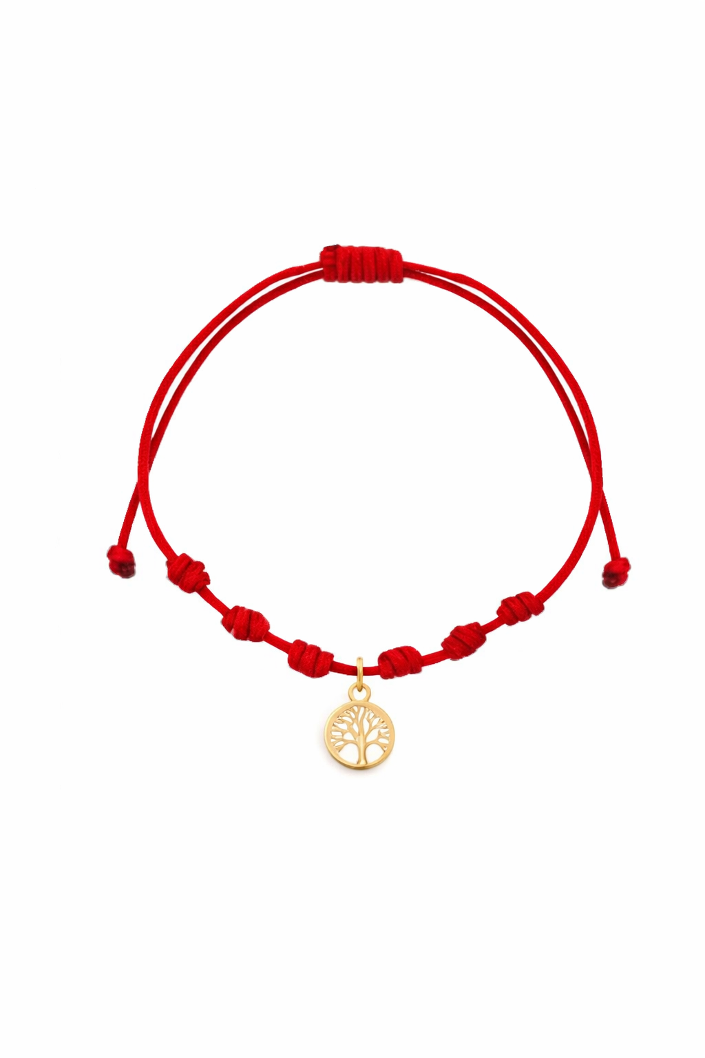 Nylonarmband mit Lebensbaum 18K