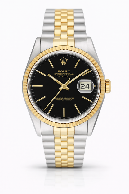 Rolex Datejust 16233 Black Dial Men's Watch