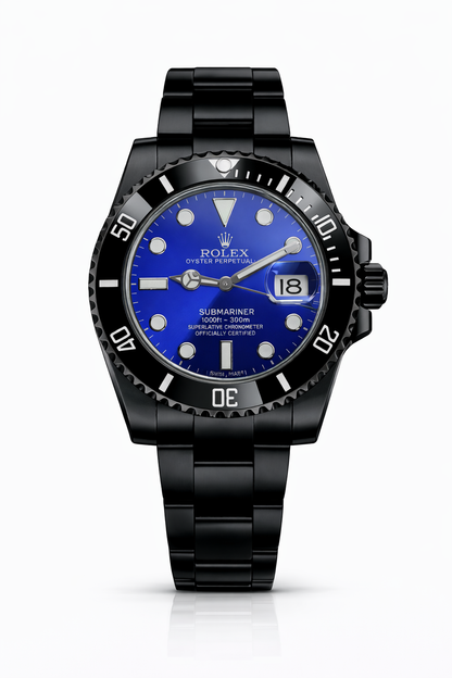 Reloj Rolex Submariner Date Esfera Azul PVD/DLC Negro Acero inoxidable 116610LN