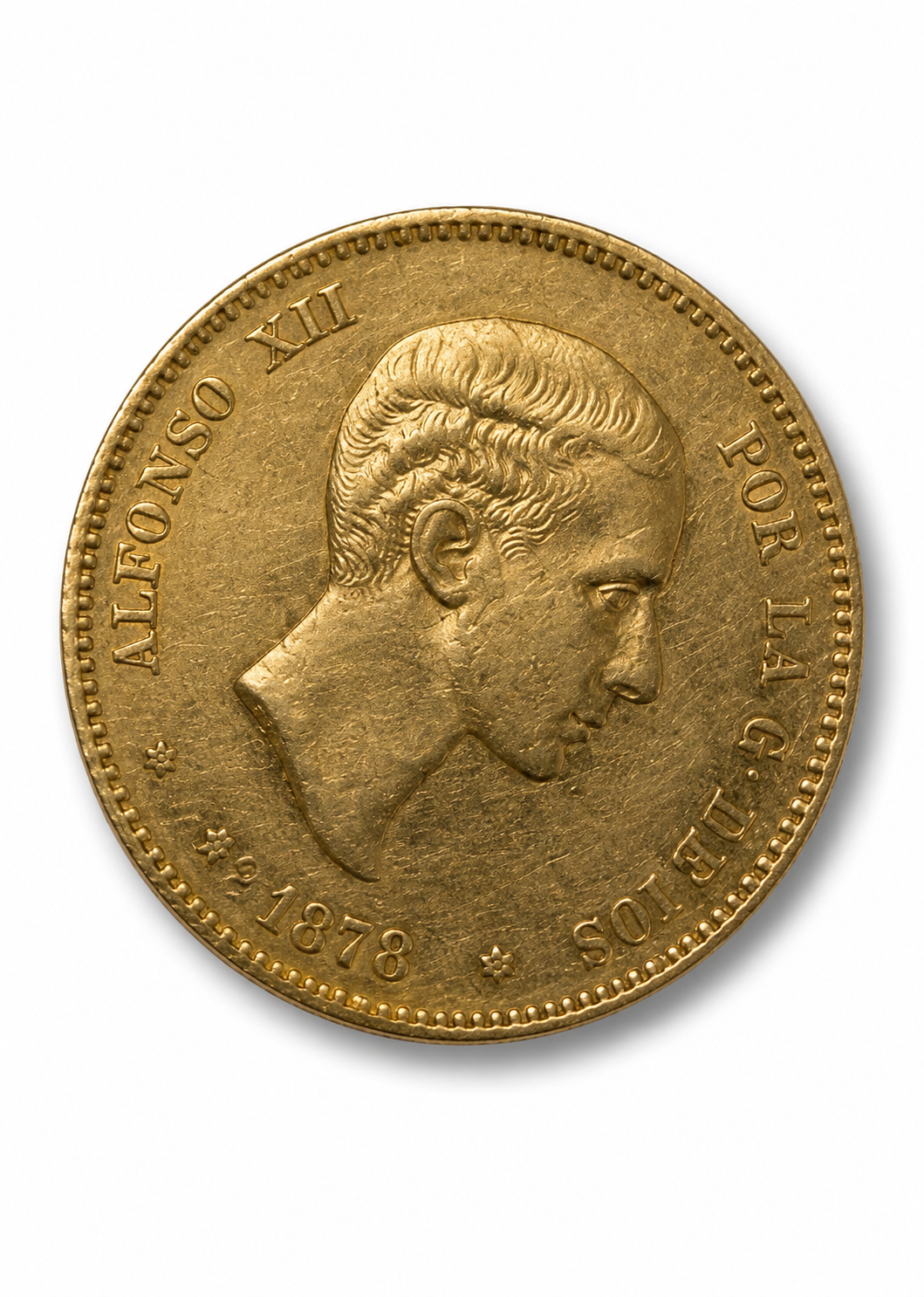 Moneda de oro Alfonso XII