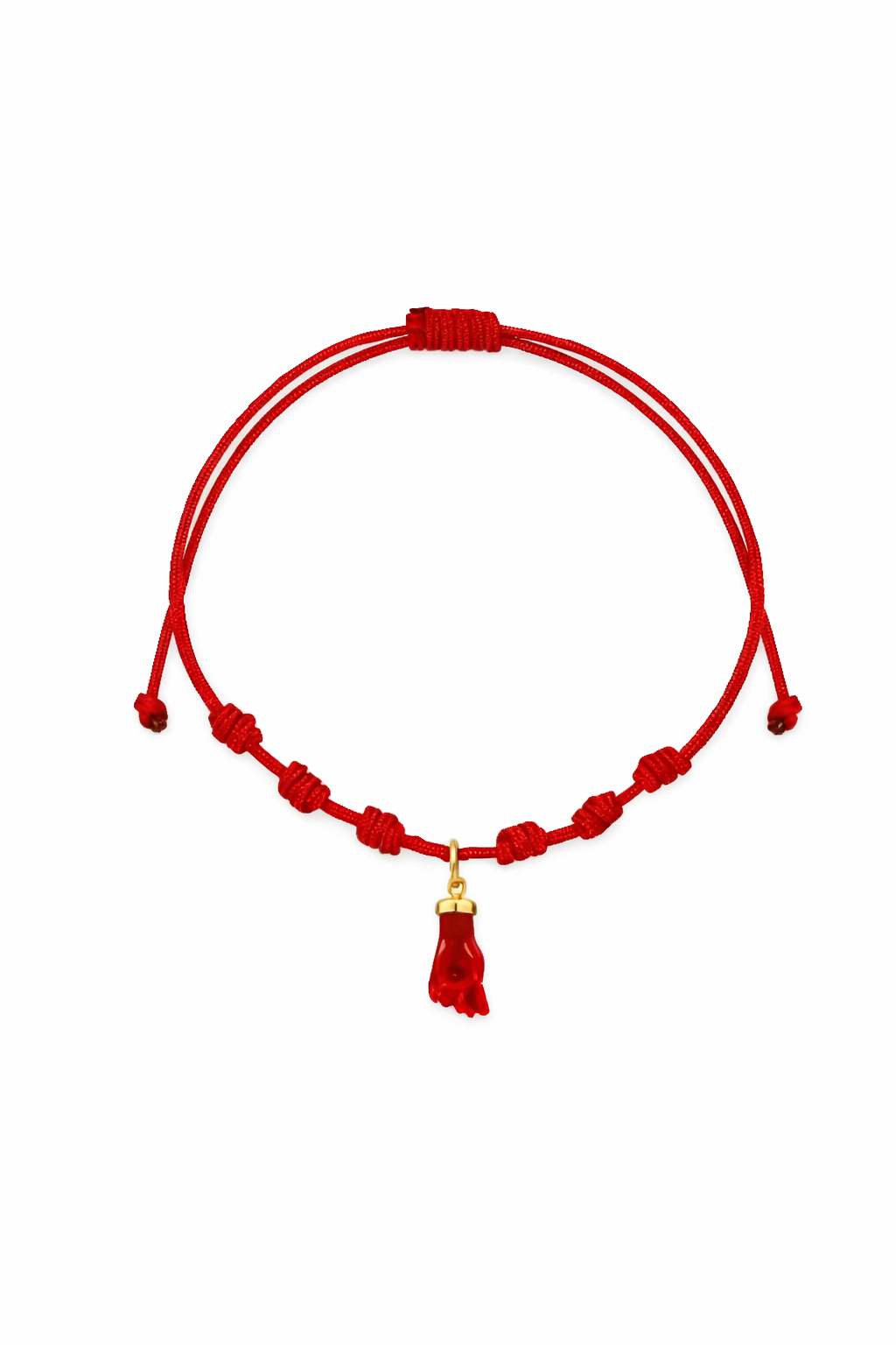 Pulsera de nailon con corales